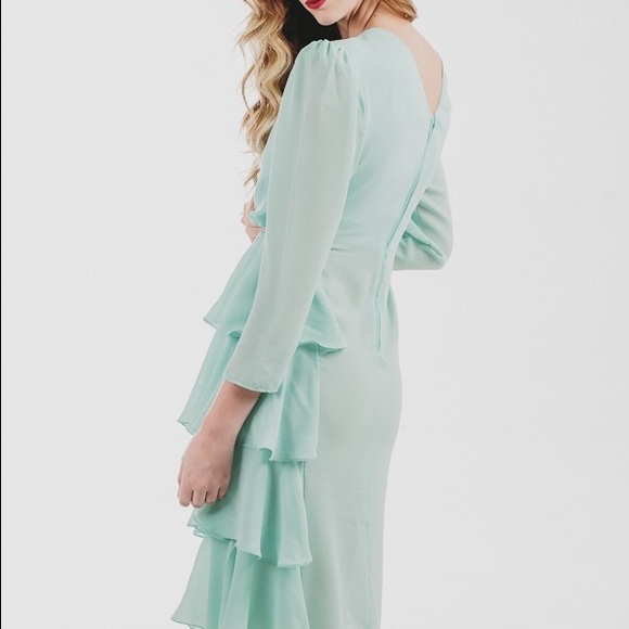 ❌sold Vintage pastel mint green dress gatsby - Picture 3 of 4