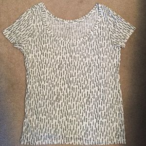 Perfect condition white and black tee