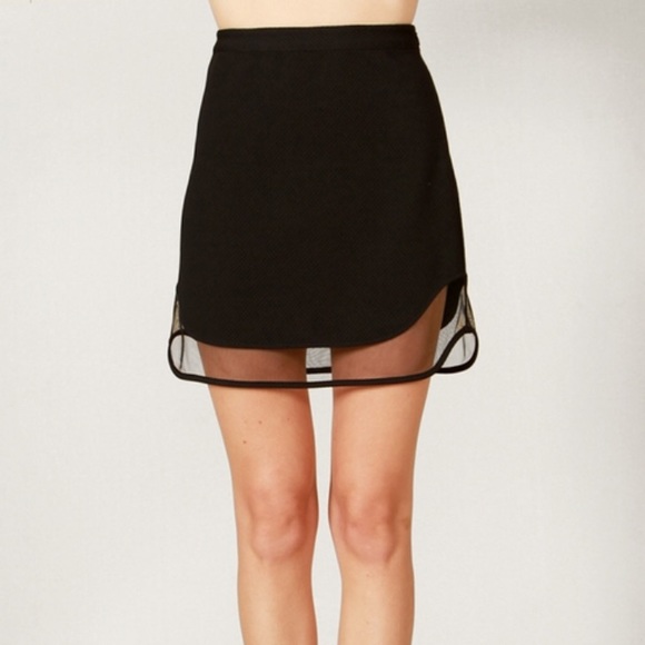 Sugar Lips Dresses & Skirts - SugarLips Black Skirt with mesh trim