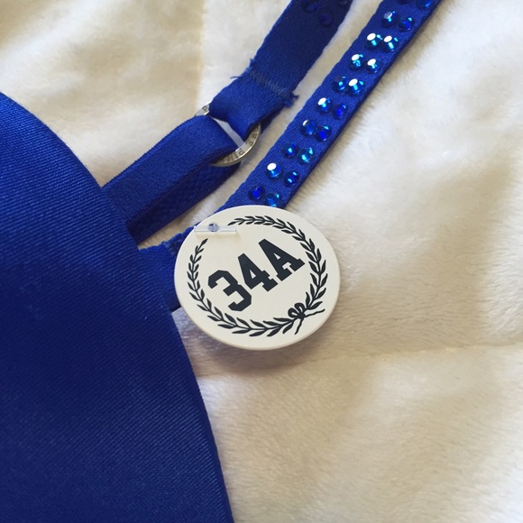 Pink 34A Blue Push-Up Bra - Picture 3 of 4