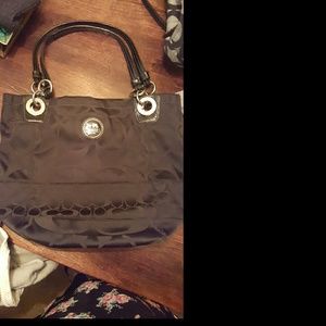 Black on black Coach Purse