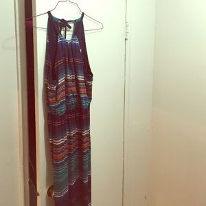 Colorful stripes maxi dress size 10