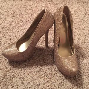 Gold Shimmer Heels