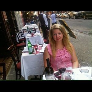 Classy silky red polkadot top