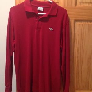 Lacoste long sleeve shirt for men size 5