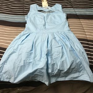 Short summer blue dress