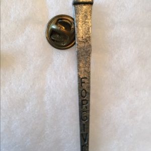 Forgiven nail lapel pin