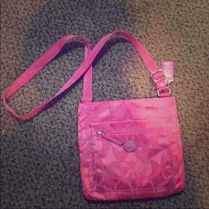 Pink coach crossbody
