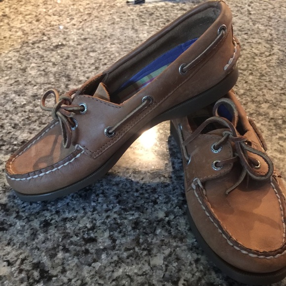 Tan Sperry Boat Shoes