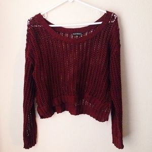 crochet cropped sweater