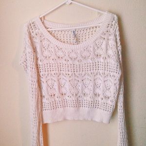 crochet  cropped sweater