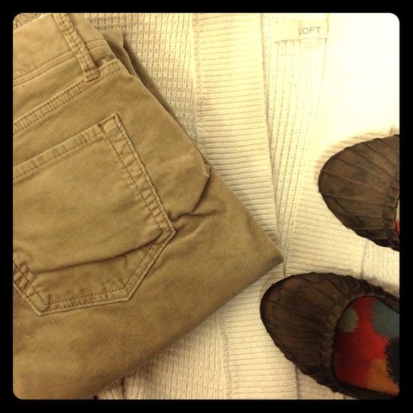 Khaki cords.