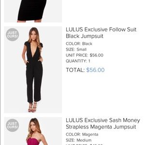 Black, v neck jump suit