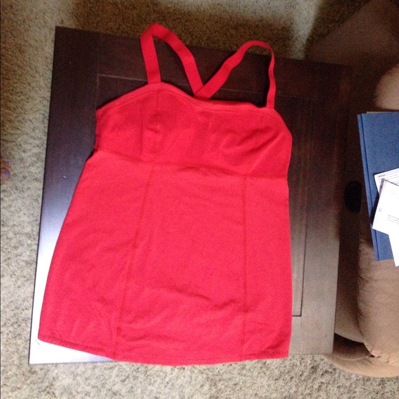 Red Lululemon Athletica tank top