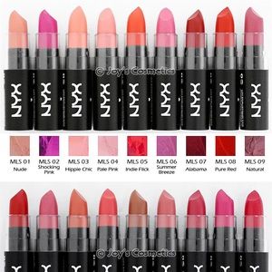 Nyx lipsticks