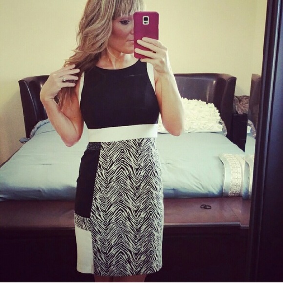 Reposh: Black and White Zebra ivanka trump dress