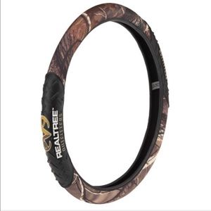 Real tree steering wheel cover