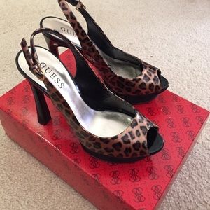 Guess leopard shoes