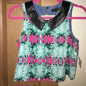 Joyce leather collar tank