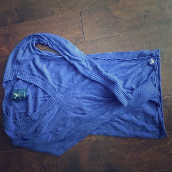 Indigo fitted neck sweater