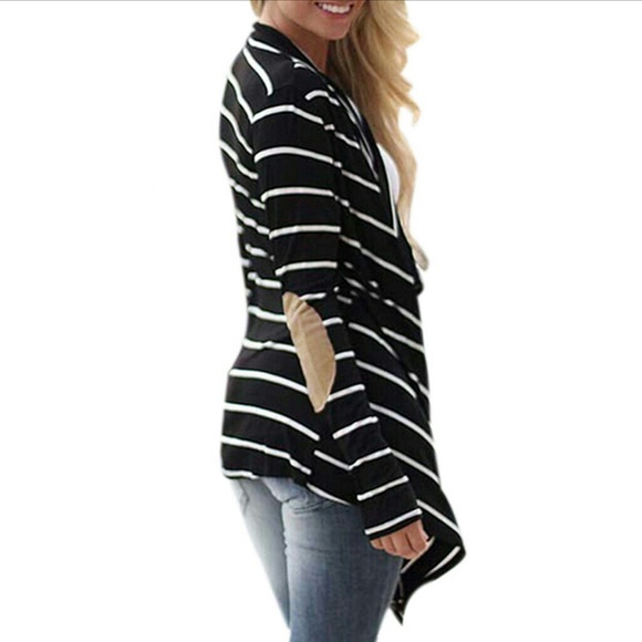 SOLD OUT! Black Faux Leather Cardigan Patch - Picture 2 of 3