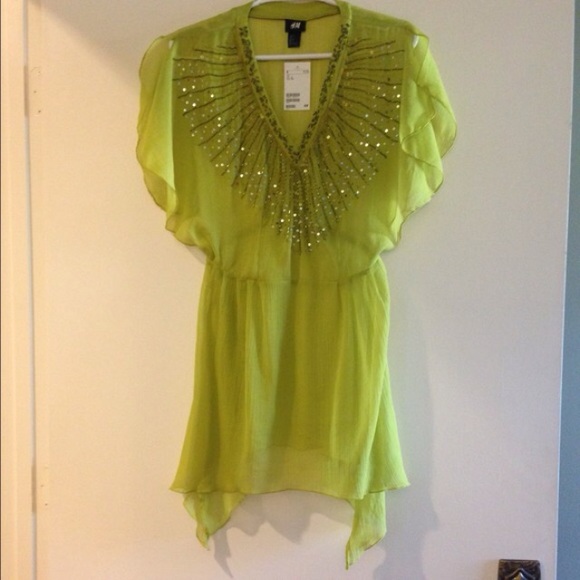 H&M sheer cover up dress size 2