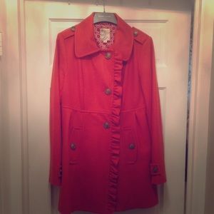 Tulle brand Pea Coat in Rust