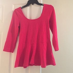 Pink Peplum Top