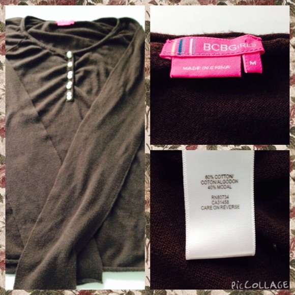🆕 BCBG Brown Henley Top 4 for $20 - Picture 1 of 4