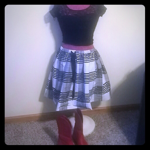 Black and white skirt