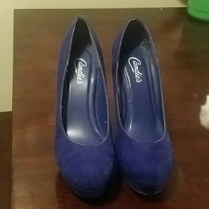 Blue Suede Pumps