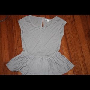 Gray Peplum American Eagle Top