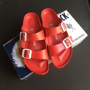 Red Birkenstocks