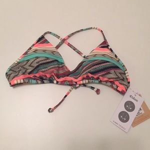 Convertible Tribal Print Bikini Top