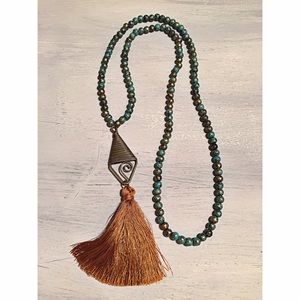The Bleu Tassel Necklace
