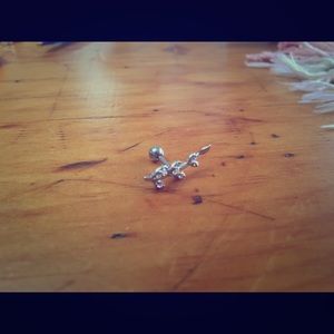 CZ blooming branch Tragus cartilage earring