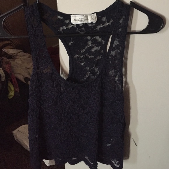 Abercrombie&Fitch navy blue lace tank sz S