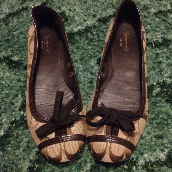 Coach flats worn once