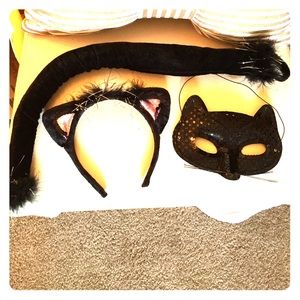 Black cat Halloween costume accessories