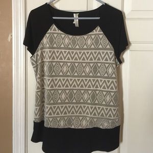 White and Black Top