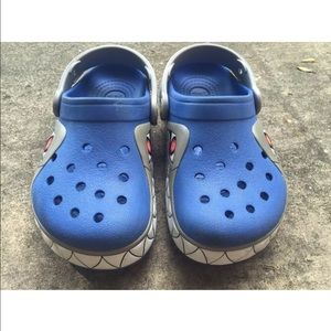 💟SOLD💟 Boys Blue Light Up Shark Crocs Sz C12