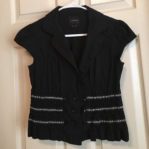 Black Short Sleeve Blazer