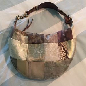 Coach patchwork bag, hobo style