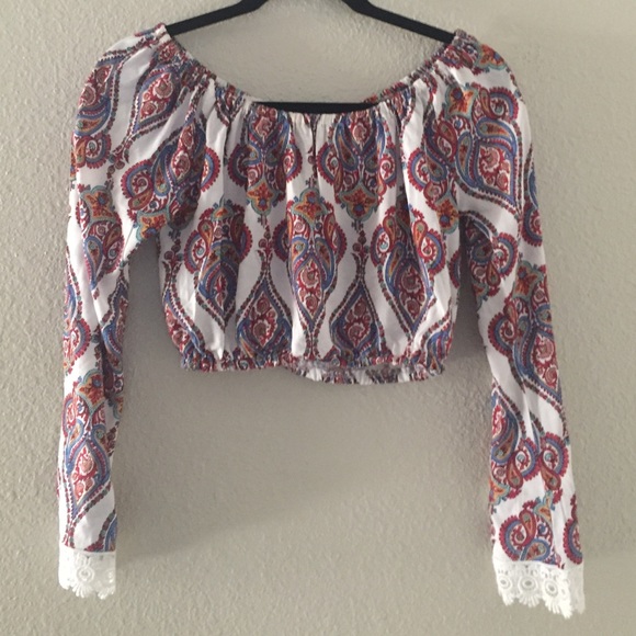 Off the shoulder crop top