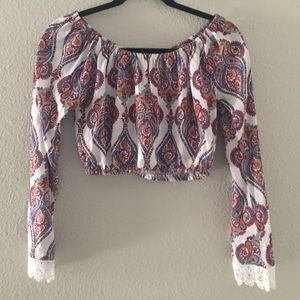 Off the shoulder crop top