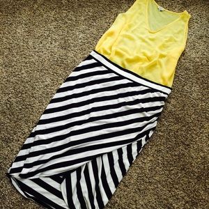 Black & white wrap skirt