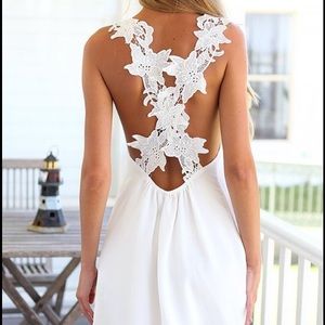 White, Lace Detail Dress BRAND NEW