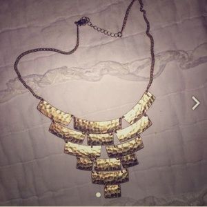 Icing gold statement necklace