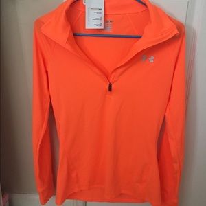 Orange Under Armour Half Zip