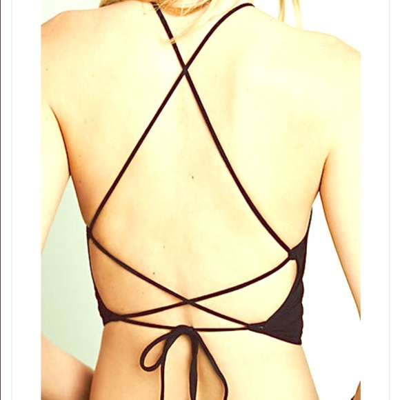 Open back crop top